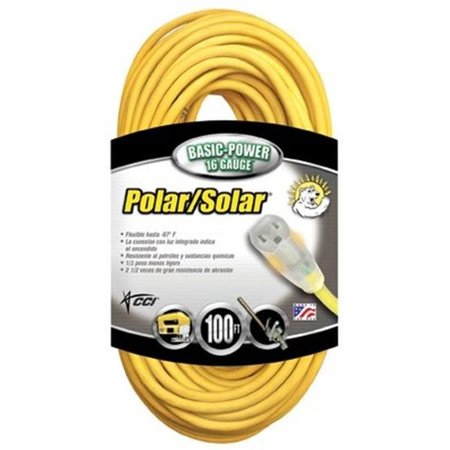 SOUTHWIRE Coleman Cable 172-01289 16-3 100' Sjeow Polar-Solar Extension Cord 172-01289